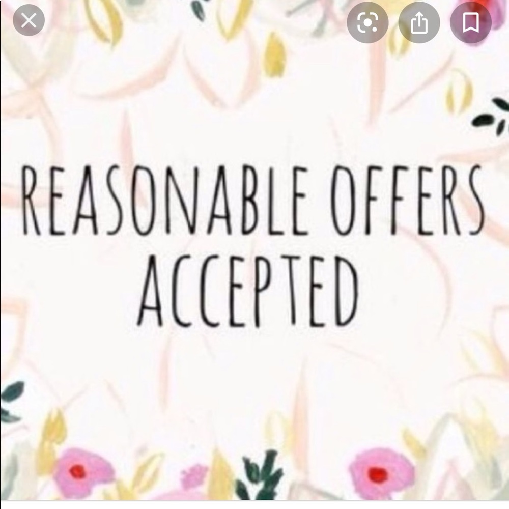 Reasonable offers accepted